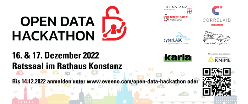 Titelbild für den Open Data Hackaton im Dezember 2022